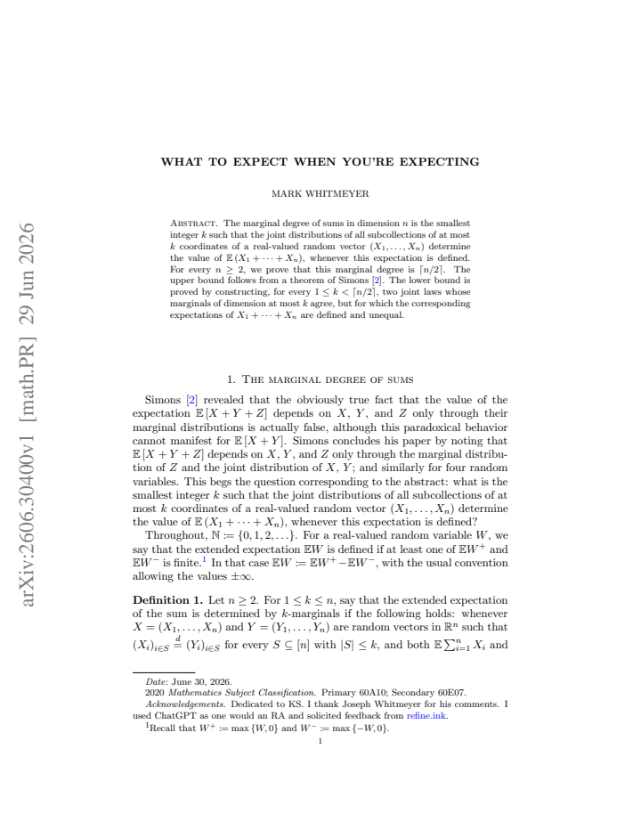 First page