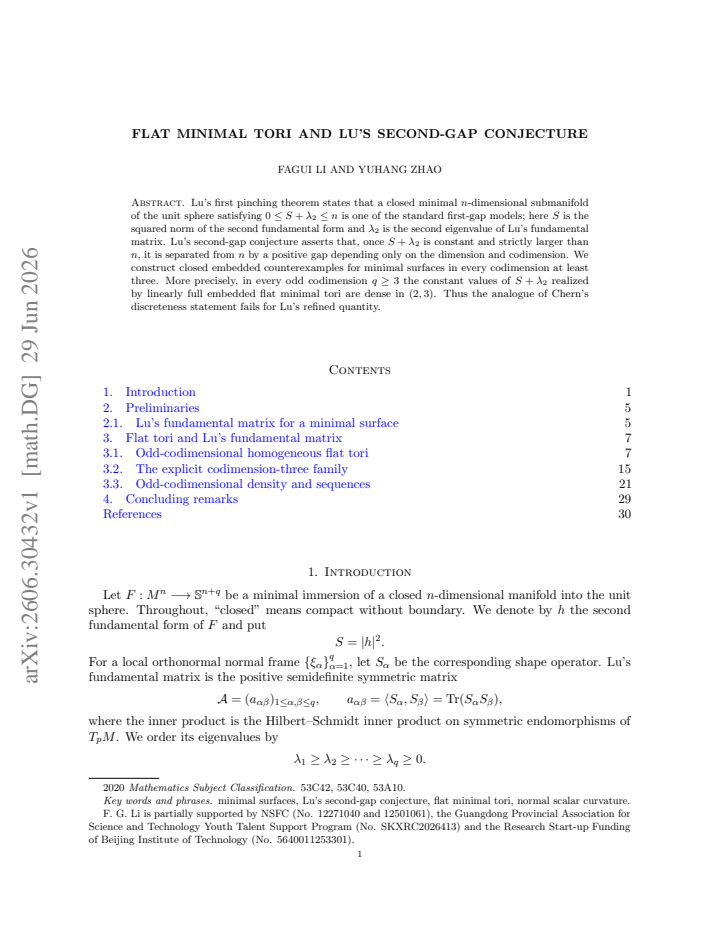 First page