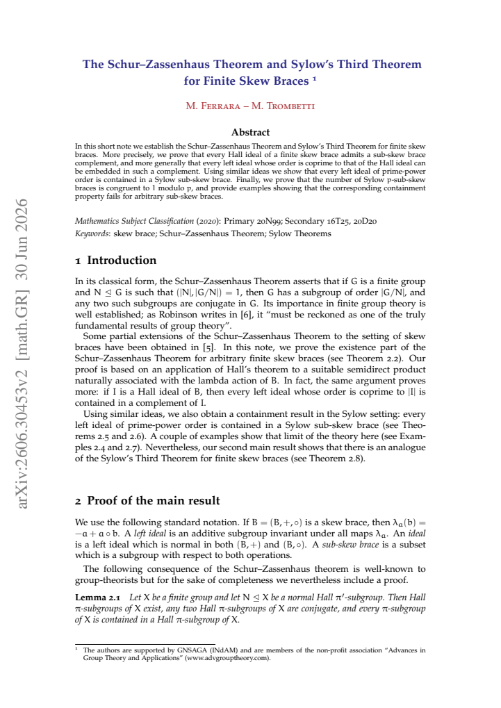 First page