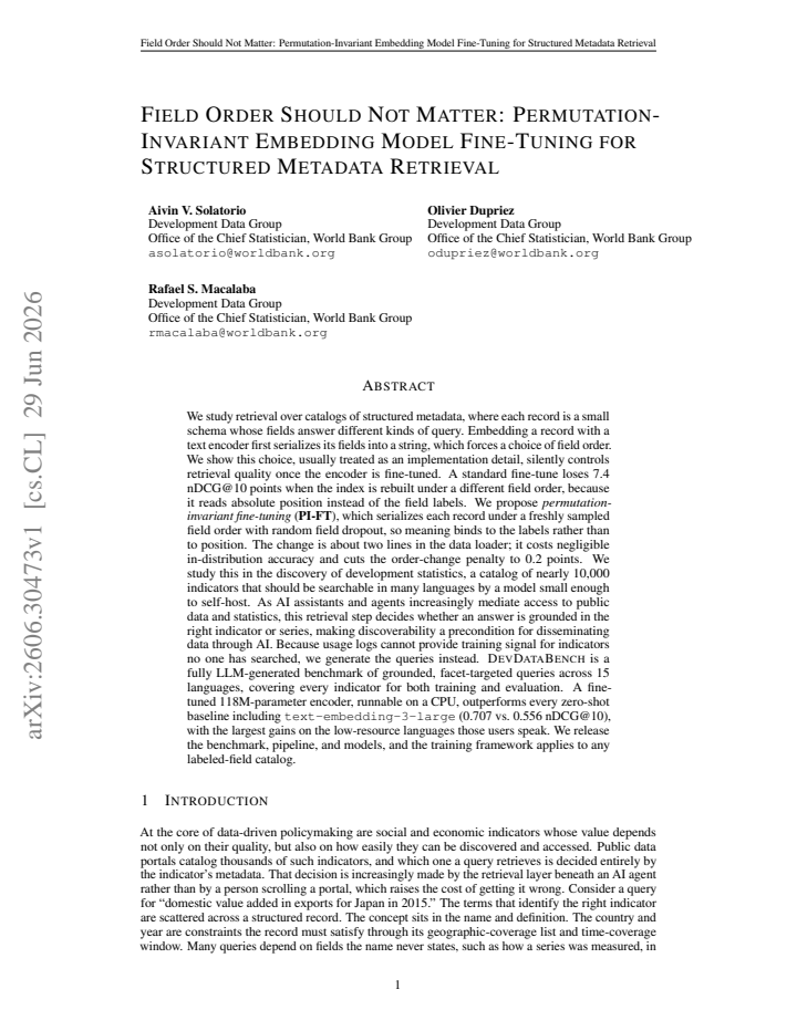 First page