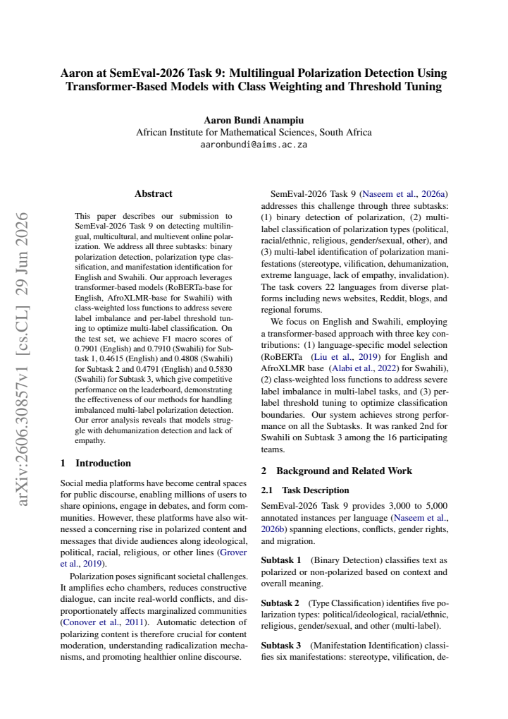 First page