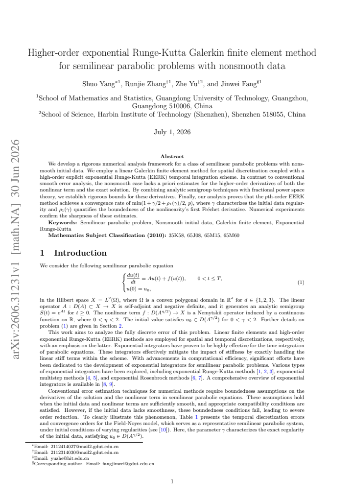 First page