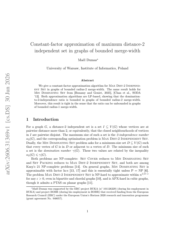 First page
