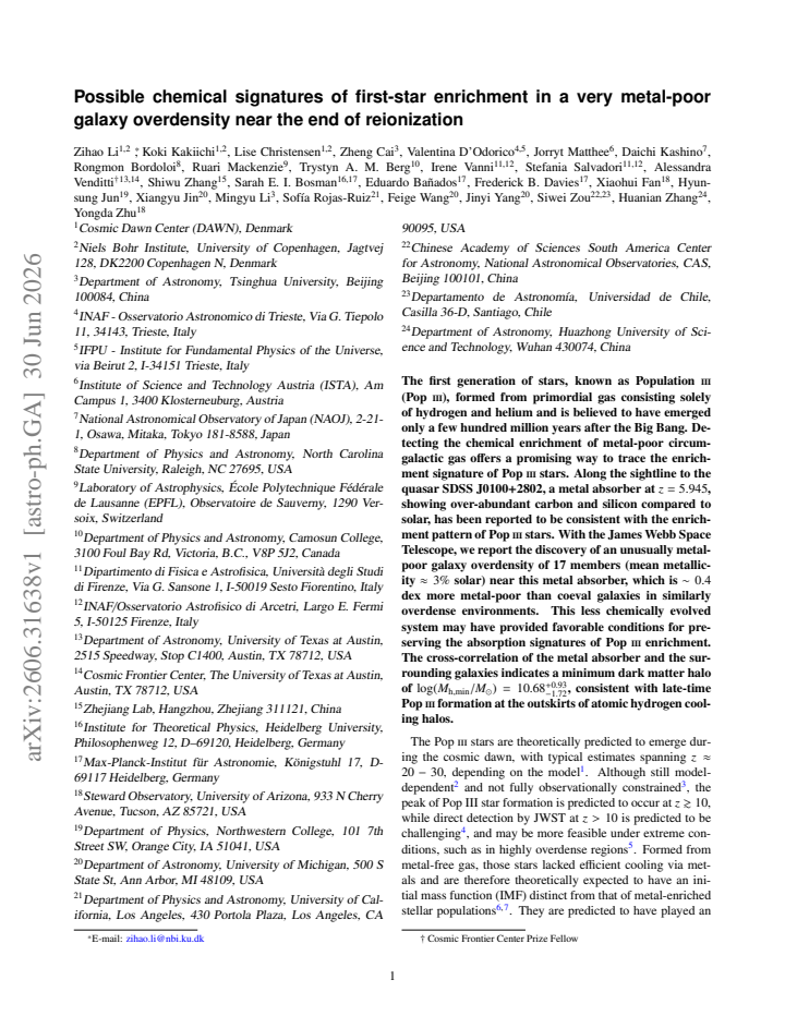 First page