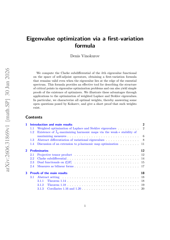 First page