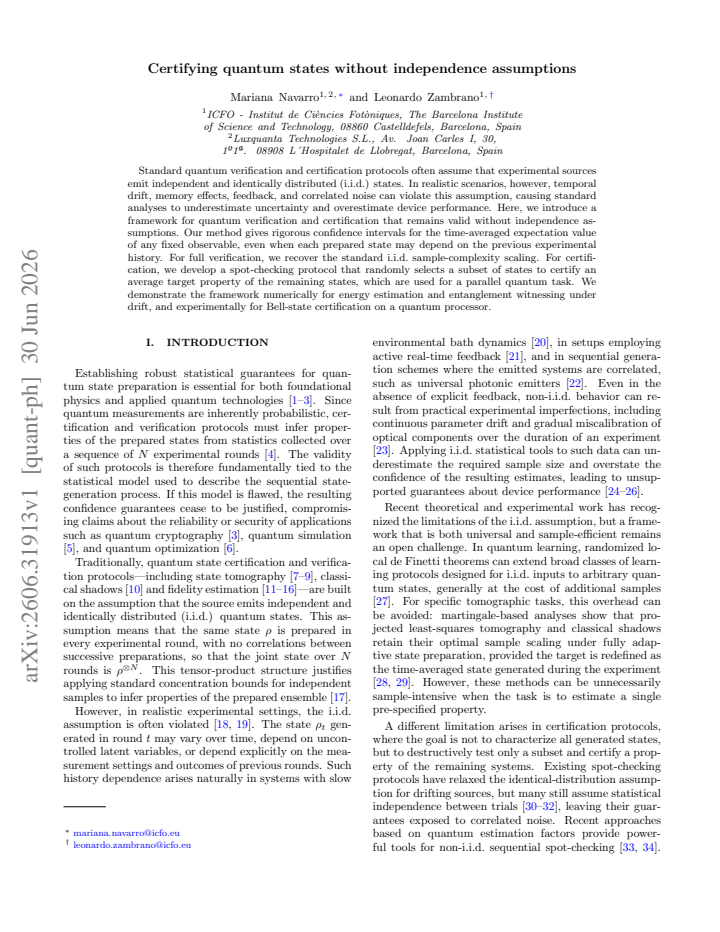 First page