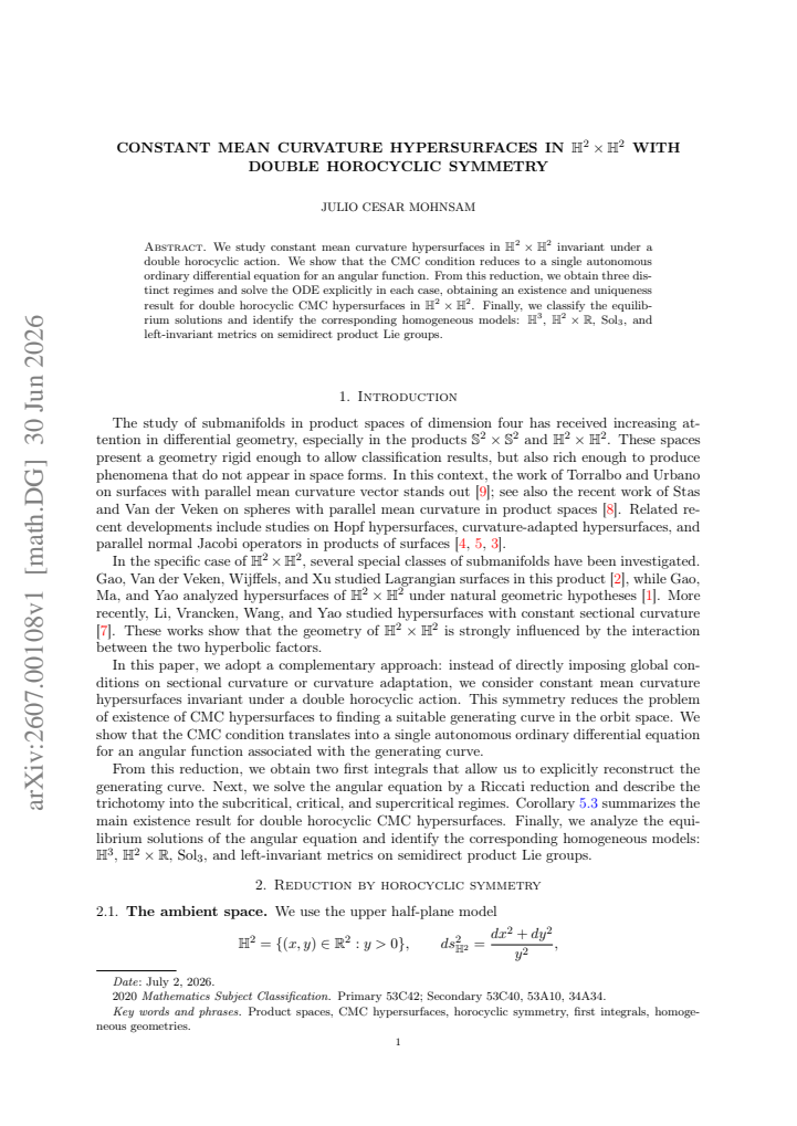 First page
