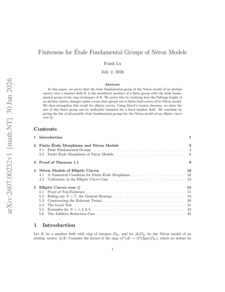 First page