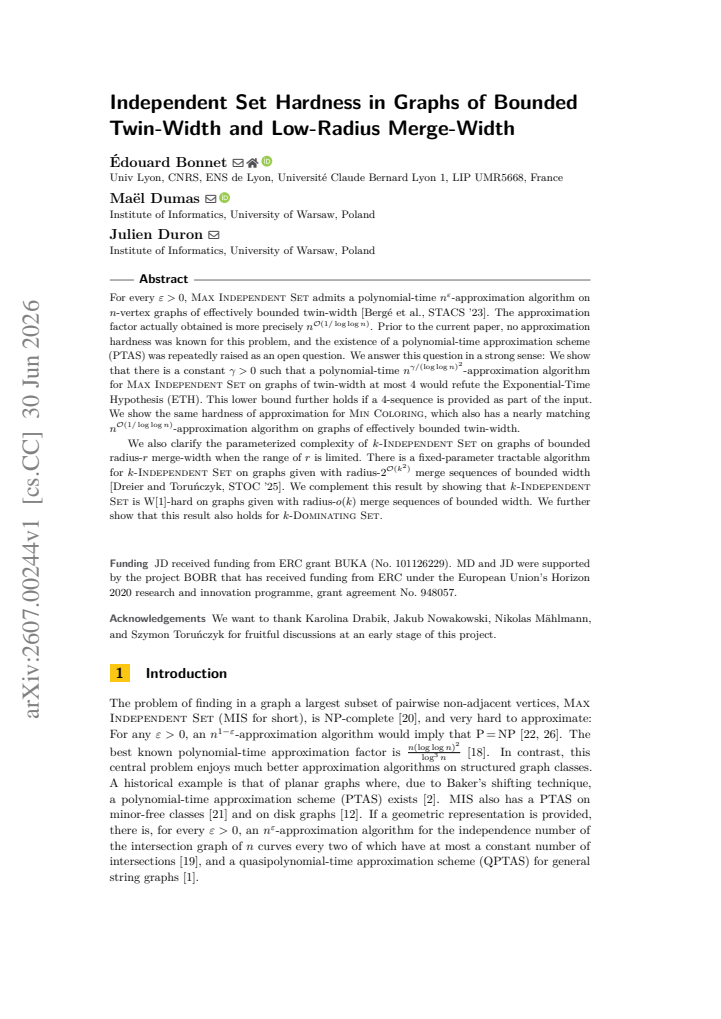 First page