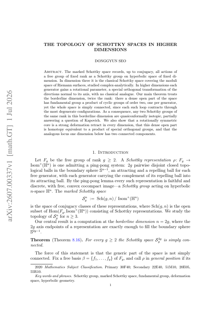 First page