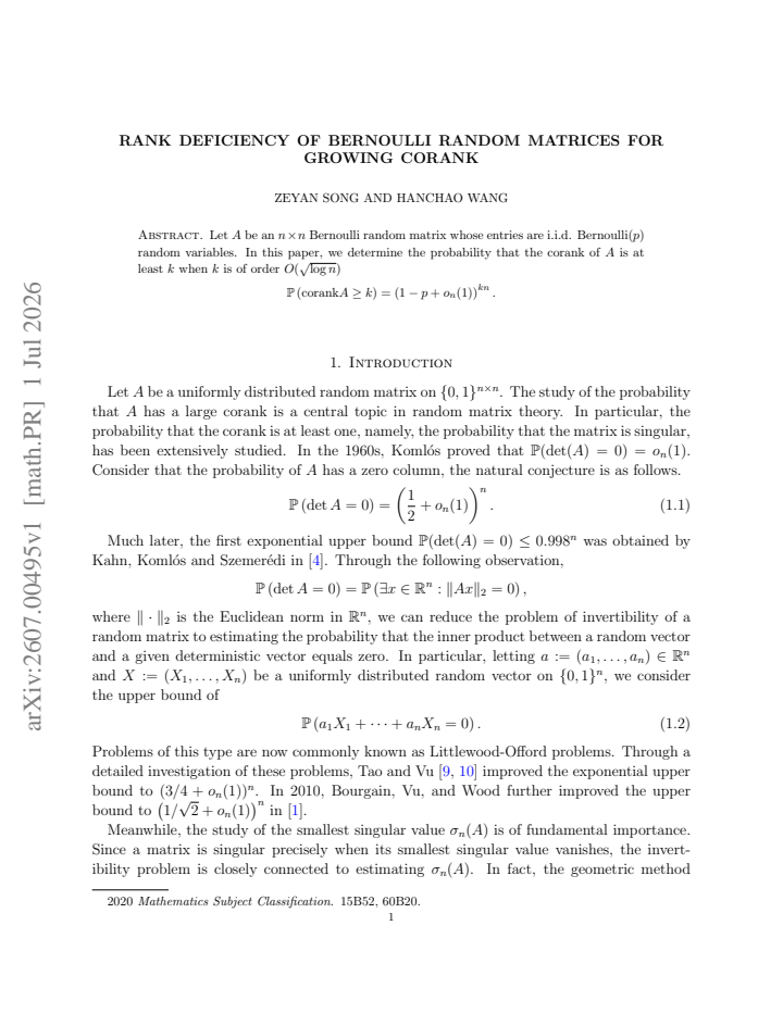 First page