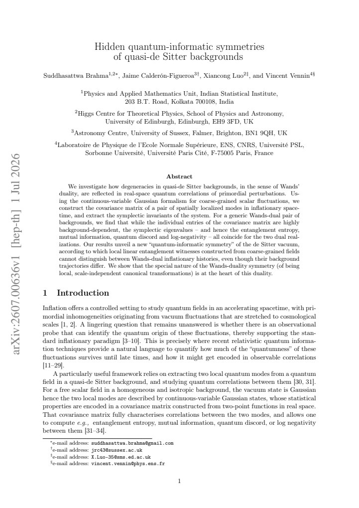 First page