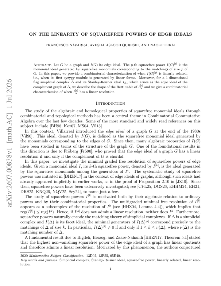 First page