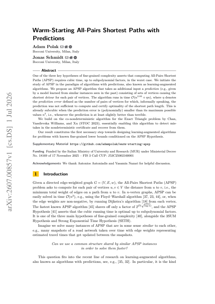 First page