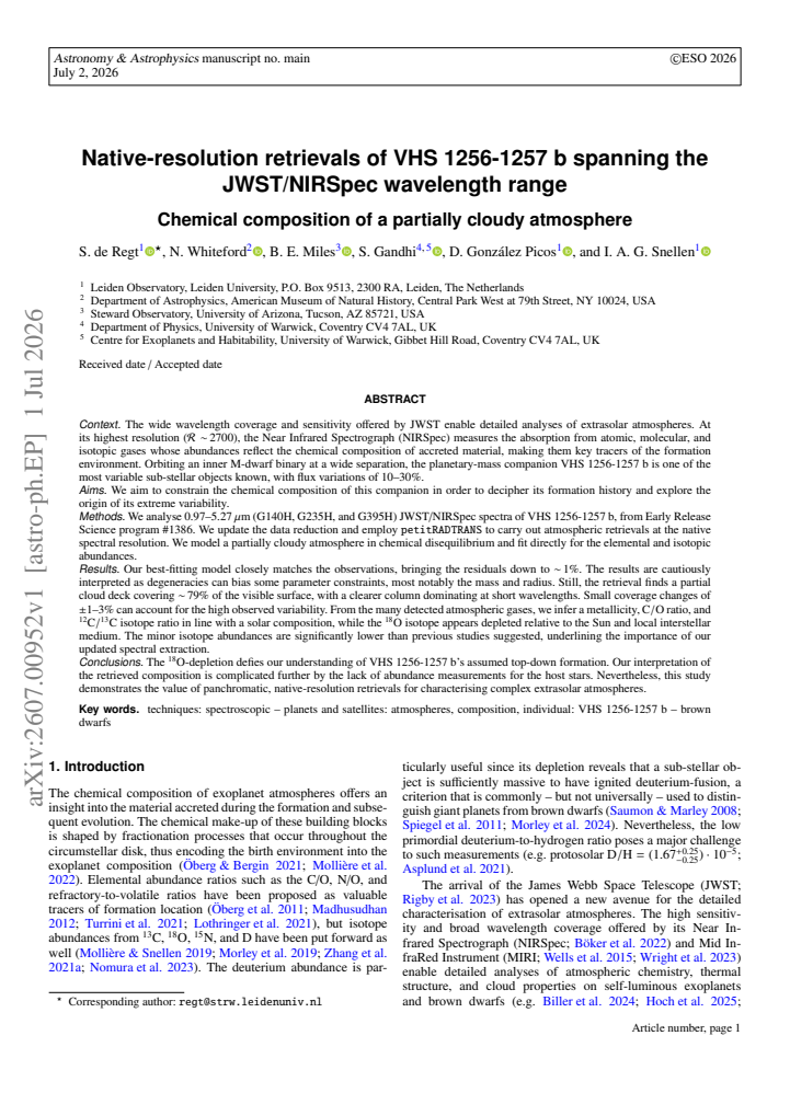 First page