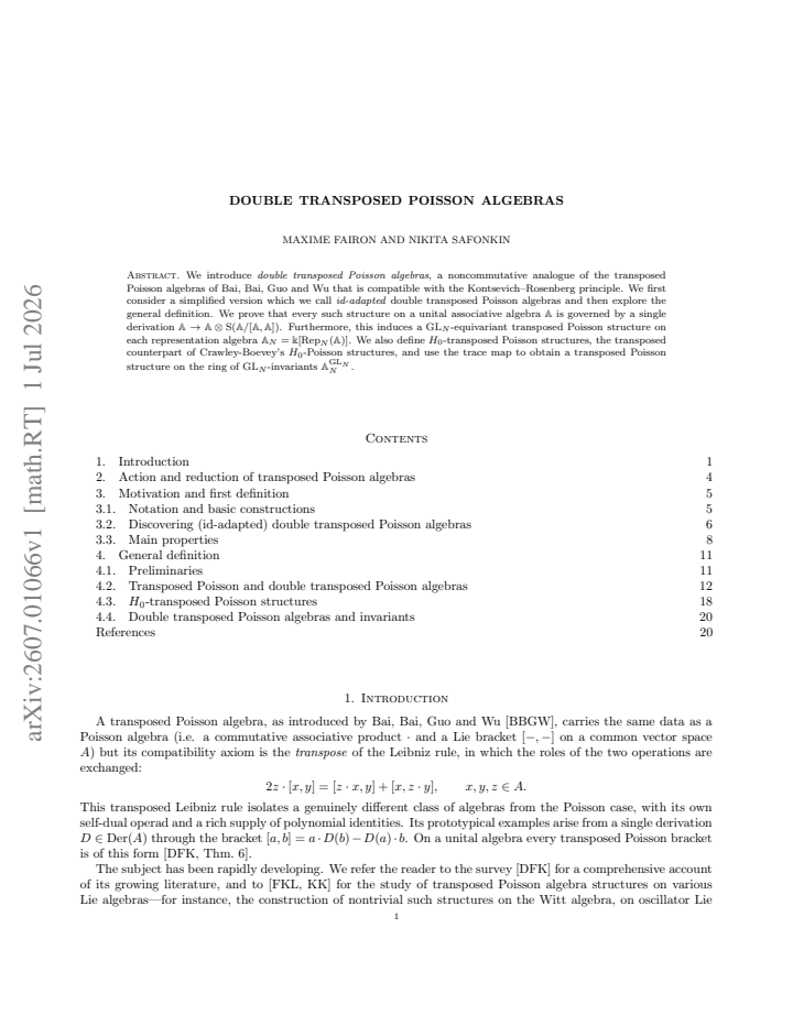 First page