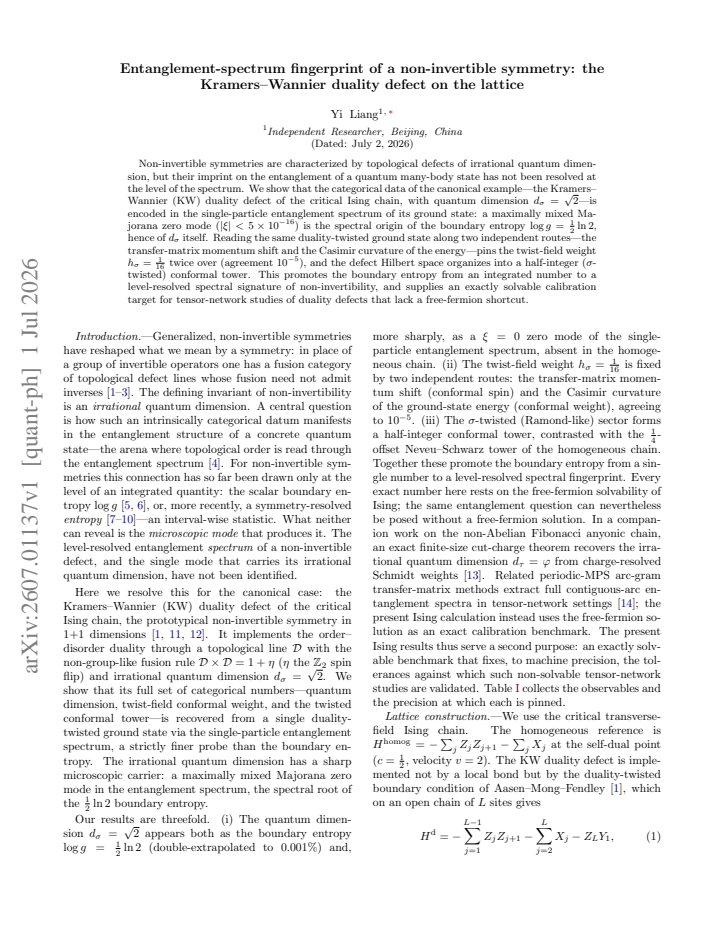 First page