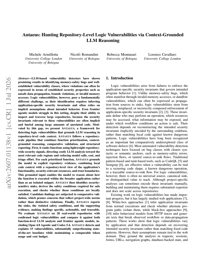 First page