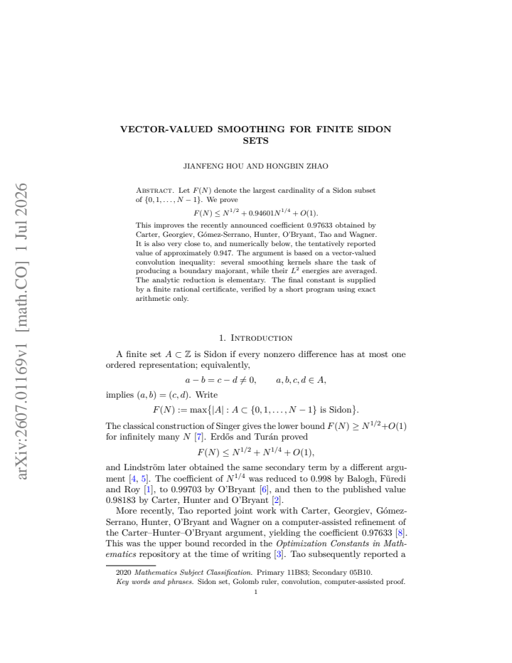First page