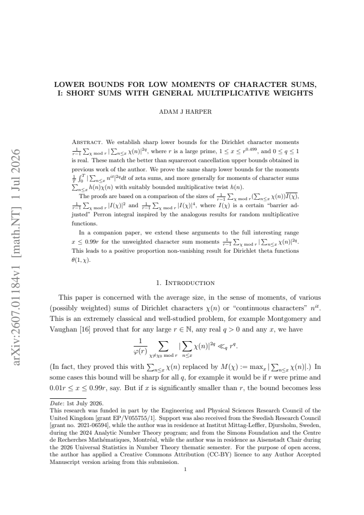 First page