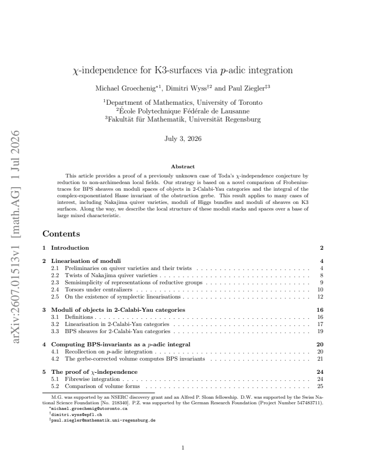First page