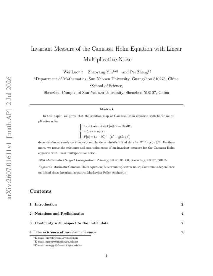 First page