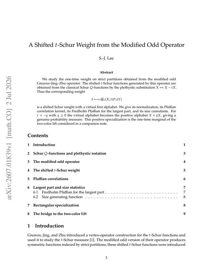 First page