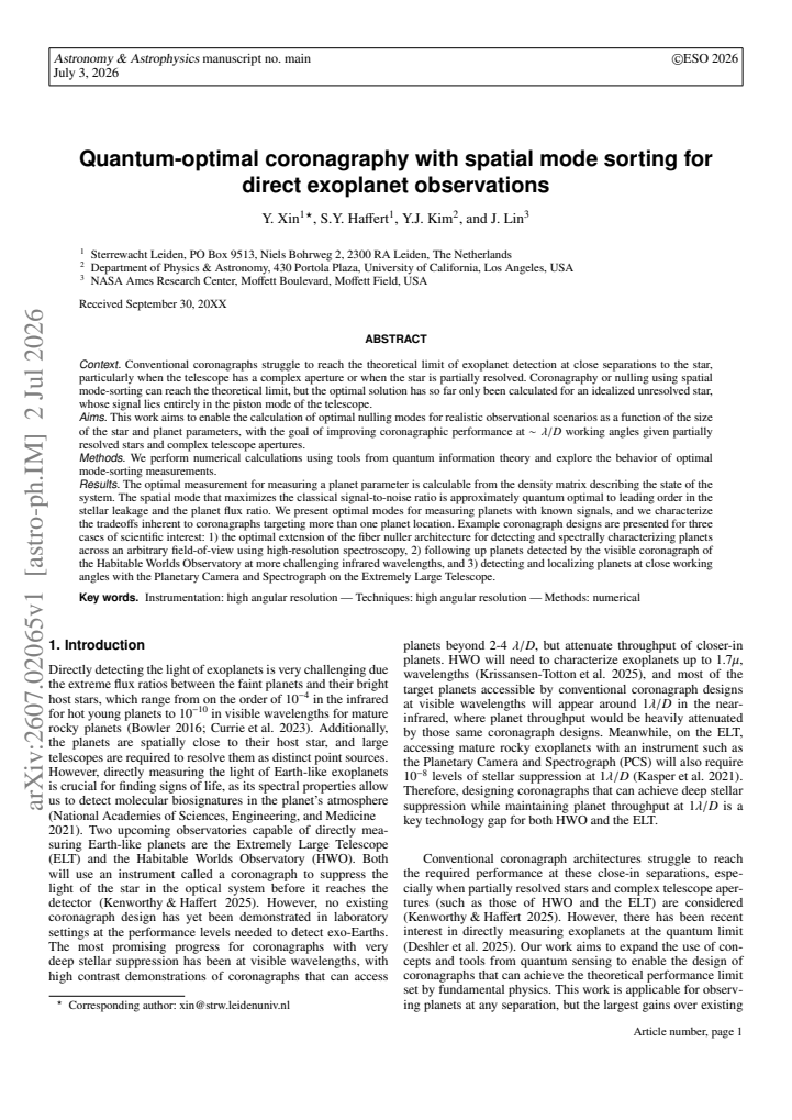 First page