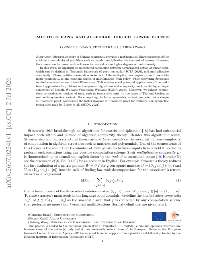 First page