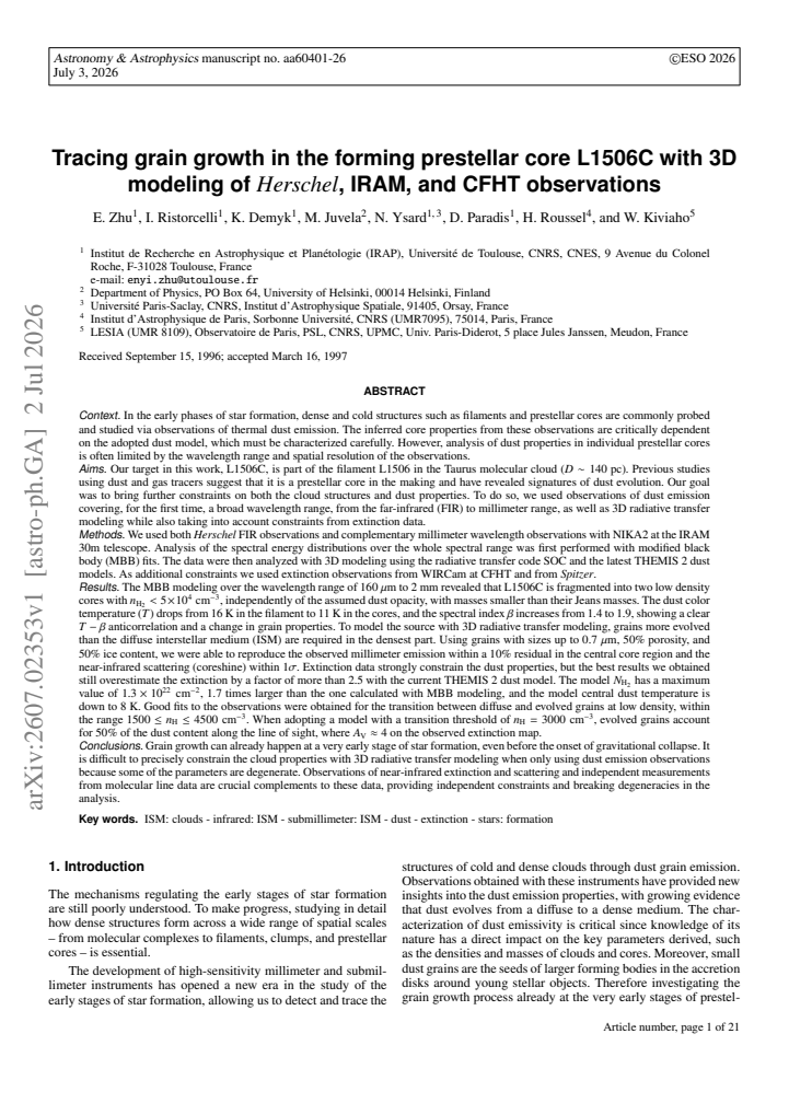 First page