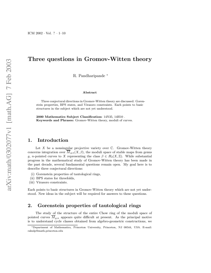 First page
